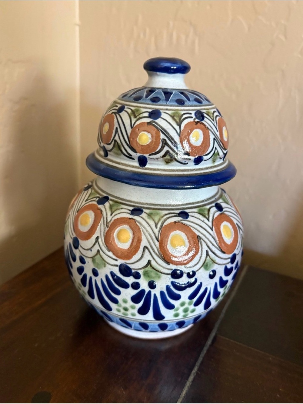 Signed Mexican Talavera Ceramic Jar